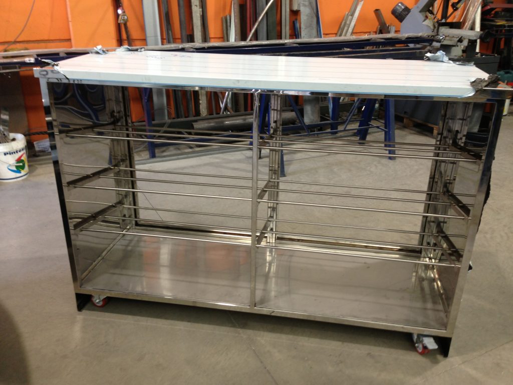 Vitrina de acero inoxidable para alimentos